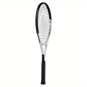 Geo Speed Adult Tennis Racquet, Pre-Strung, Black/ White, 10.4 oz. Weight, 105 Sq. in. Racquet Head Size