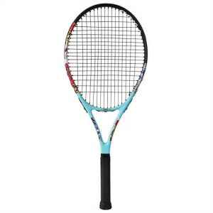 Fashion sports tennis racket, sturdy and beautiful, aluminum-carbon integrated tennis racket, single adult tennis racket