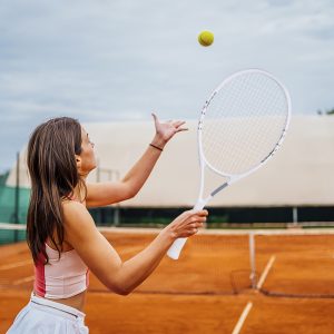 Lightweight Recreational Tennis Racket- Durable and High-Performance for Beginners - Pre-Strung 27.4 Inch Adult Racquet - 4 1/4 in Grip (White)